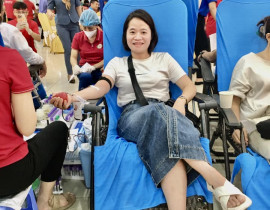 Cán bộ, Đoàn viên hưởng ứng phong trào hiến máu tình nguyện
